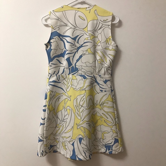 ZARA TROPICAL FLORAL PRINT DRESS - Picture 5 of 9